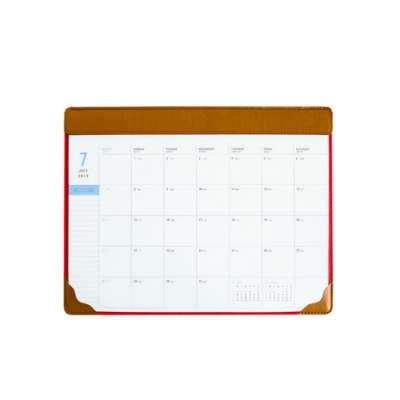 2020 printing calendar with PU leather pad for office desk