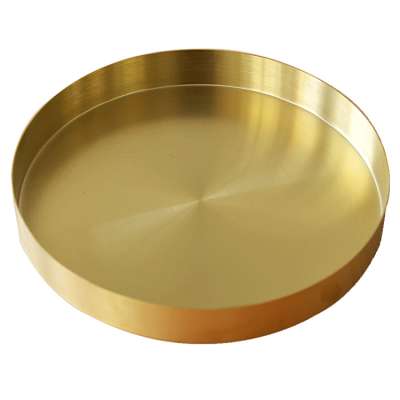 Key Dish golden color round stainless steel storagage dishes round chafing dish