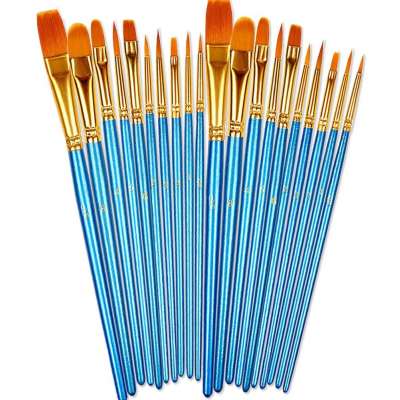 Paint Brushes Set, 1Pack 50 Pcs Round Pointed Tip Paintbrushes Nylon Hair Artist Acrylic Paint Brushes