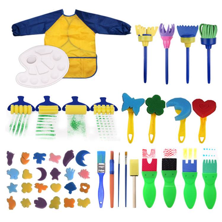 Washable Paint Brushes Set For Toddler Early Learning Toys Finger Paints Art Kids Diy Painting